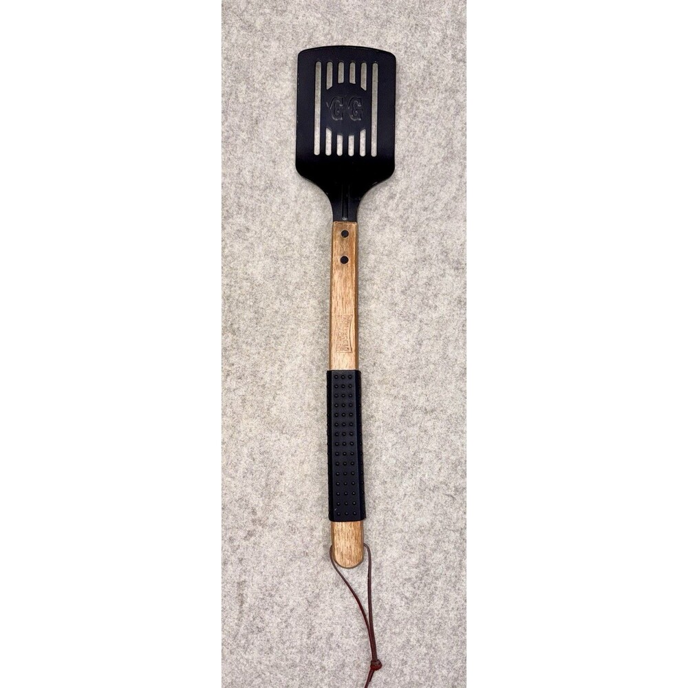 Grilla Gear Nonstick Slotted Grilling Spatula 20” Wood Handle Rubber Grip BBQ